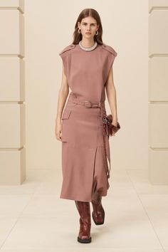 DRSS 13 - Mid-pink | ZARA United States Waistcoat Dress, Cargo Shirts, Tshirt Skirt, Pink Midi Dress, Winter Coats Jackets, Karen Millen, Denim Coat, Shirt Skirt, Denim Outfit