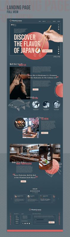 Sushi bar landing page Sushi Website Design, Tapout Xt, Sushi Buffet, Menu Sushi, Sushi Menu, Sushi Design, Website Ideas, Sushi Bar, Web Design Trends