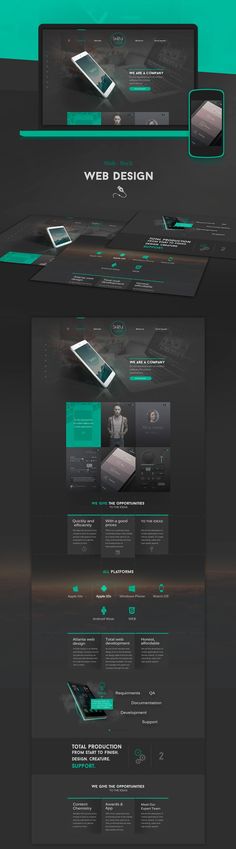 the website design is designed to look like it has been made with dark green and black colors