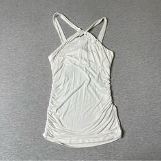 Size Medium Like New Without Tags Color White Made In Mexico Sexy Straps Crossing Chest Cutout Top Halter Top Style Long In Length Slim Fit 2000s Tank Top, College Clothes, Cutout Top, Boutique Couture, Vintage Goth, Fun Clothes, Top Halter, Naples Italy, Cut Out Top