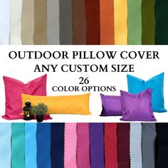 outdoor pillow cover any custom size color options