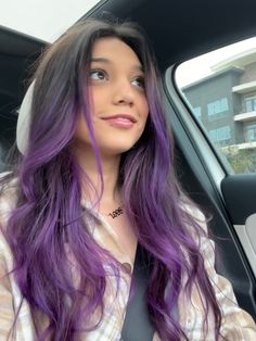 Dyed Hair Purple, Peekaboo Hair, Cute Hair Colors