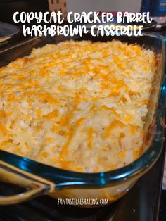 a casserole dish with cheese and meat in it