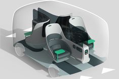 an image of a futuristic vehicle with seats