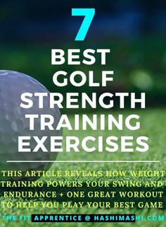 Golf Strength Training Exercises - It’s easy to underestimate the strength demands of golf.

After all, golf clubs and balls are very light.

However, the large range of motion involved in a golf swing and the speed of movement means that golf is really an explosive power sport.

This article reveals how weight training helps power your swing, endurance & best game + workout to use. golf strength training exercises | strength training for golf | golf strength training program Golf Stretches, Strength Training Exercises, Best Golf Clubs