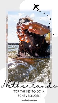 a woman laying on top of a surfboard in the ocean with text overlay