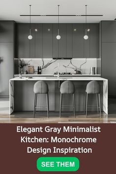 Minimalist Kitchen Kitchen Monochrome, Kitchen Ideals, Monochromatic Color Scheme