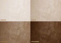 three different shades of brown and white