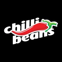 chilli beans logo on a red background