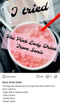 the pink lady drink from sanic is on twitter