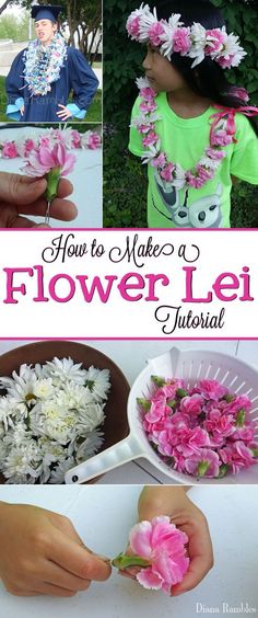 how to make a flower lei for your child's birthday party or special occasion