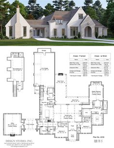 two story house plans with large windows and lots of room