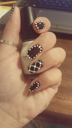 Amazing Black & White Polka Dot Pattern Minx Nail Art Tutorial 2024 Nails Using Dotting Tools, Nail Design Dotting Tool, Nail Art Easy For Beginners Dotting Tool, Nail Art Dotting Designs, Nail Dot Designs Simple, Nail Art With Dotting Tool Ideas, Dots Nail Art Designs, Nail Designs Using Dotting Tools, Nail Designs With Dotting Tool