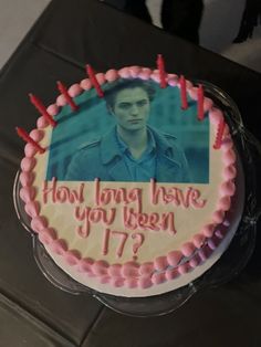 a birthday cake that has been decorated with the twilight saga breaking dawn