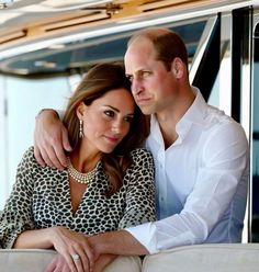 prince william and kate are pictured in this handout photo from the royal family's yacht