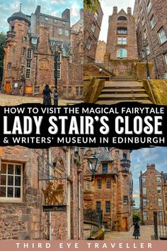 lady star's close and the museum in edinburgh, scotland with text overlay