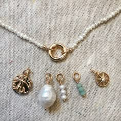 The Mermaid Charm – Mementomoridesignsnyc Trending Necklaces 2024, Pearl Beaded Jewelry, 2024 Jewelry Trends Women, Trending Jewelry 2024, Beaded Charm Necklace, Moodboard Jewelry, Charm Necklace Ideas, Diy Necklace Charms, Charm Necklace Diy