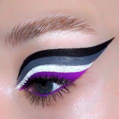 Asexual Makeup, Jumbo Pencil, Magical Makeup, Asexual Pride, Queen Makeup, Eye Makeup Designs