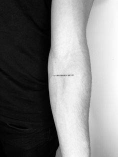 Under Arm Tattoo Inner For Men, Interstellar Tatoos, Interstellar Tattoo Minimalist, Text Tattoo Arm, Stay Tattoo