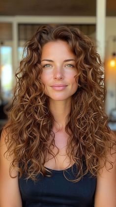 Natural Long Curly Hairstyles, Long Curly Hairstyles, Fashion Show Makeup, Show Makeup, Hairstyle Youtube, Textured Bob, Brown Balayage, Long Bangs, Asian Hair