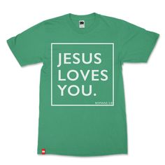 Jesus Loves You Unisex Christian Tee - FIVE2 Provisions Powerful Scriptures, Romans 5, But God, Christian T Shirt, Christian Tees, Jesus Loves You, Christian Clothing, Jesus Loves, Unisex Design