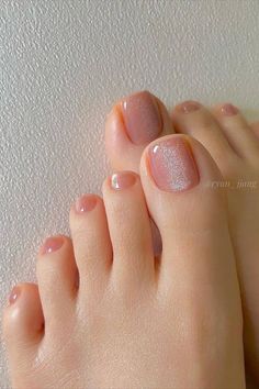 Simple Toe Nails, Gel Nail Kit, Casual Nails, Blush Nails