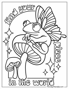 an adult coloring page with the words i'm in the world