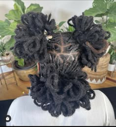 Petal Bun Locs, Cute Locs, Loc Hair Styles, Dreads Styles For Women, Loc Hairstyles