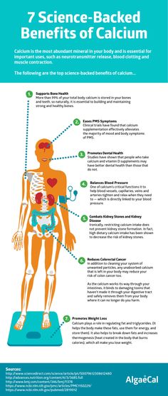 the 7 science - backed benefits of calculator info sheet with an image of a human