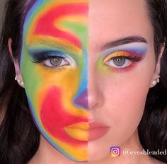 Thermal Makeup Look, Thermal Face Art, Face Art Painting, Camera Makeup, Funky Makeup, Makeup Creative, Performance Makeup