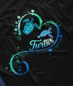 a t - shirt with the word turtles on it and a turtle in the middle