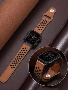 1pc Watch Band Men Black Brown Fashion Sports Hollow Out Leather Watchband Compatible With Apple Watch 42mm 40mm 41mm 38mm 44mm 45mm 46mm 49mm Compatible With Apple Watch Series 9 Series 10 Ultra 8 7 Se 6 5 4 3 2 1,Fashion Breathable Apple Watch Bands,Smart Watch Strap Compatible With Apple Watch Band,Bracelet Apple Watchband,Apple Watch Strap Accessories,Correa Reloj Apple Watch,Correa Para Reloj Inteligente,Bracelet Montre Apple Watch,Watchbands Compatible With IWatch Smartwatch Brown    PU Le Black Apple Watch With Beige Band, Guys Apple Watch Bands, Leather Apple Watch Band Mens, Apple Watch Bands Mens, Apple Watch バンド, Watch Band Bracelet, Apple Watch 42mm, Apple Watch Bands Leather, Band Bracelet