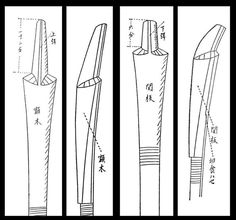 three different types of toothbrushes with chinese writing on the front and back sides