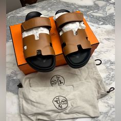 New In Box Includes Dust Bags And Box 100% Authentic Bought At Waterside Shops Hermes In Naples And Too Small Hermes Bags For Men, Hermes Verrou, Hermes Terre Dhermes, Limited Edition Hermes Bags, Hermes Small Leather Goods, Hermes Men, Hermes Shoes, Mens Sandals, Flip Flop Sandals