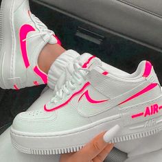 Pink Nike Air, Sneaker Outfits, Air Force 1 Shadow