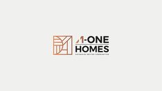 the logo for one homes is shown in orange and black, with an open window