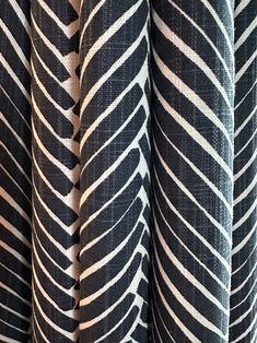 black and white fabric with wavy lines on it