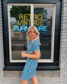 Meet the newest piece that has our closets absolutely freaking shook. The On The Verge Dress-- a blue multi knit mini dress that is just so rad. Different than anything we already have in our closets, this micro-knit midi holds major cool girl powers. We stan a casual dress moment, just add chucks or doc sandals for a fit that will instantly make you feel like the most chic girl in the room. It's not a want, but an absolute need. Why we love it: Made from super ﻿Micro-knit that holds everything Trendy Knit Mini Dress For Party, Trendy Knit Mini Dress, Trendy Stretch Knit Mini Dress, Trendy Blue Mini Dress, Blue Retro Mini Dress For Party, Retro Blue Mini Dress For Party, Blue Stretch Mini Dress In Trendy Style, Trendy Blue Stretch Mini Dress, Trendy Blue Mini Dress For Night Out