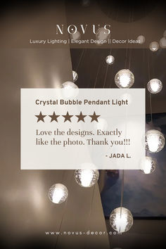 Modern Crystal Pendant Lights Bubble Pendant Light, Bubble Chandelier, Light Ideas, Warm Lighting, Chandelier Pendant, Modern Light, Hang Over, Luxury Lighting, Chandelier Pendant Lights