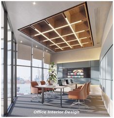 Conference Area Design, Ceiling Ideas Office, Conference Room Ceiling Design, Meeting Room Ceiling, Ceiling For Office, Ceiling Design Office, Meeting Room Lighting, Conference Room Interior Design, Meeting Room Interior Design