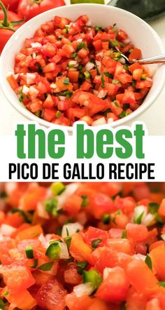 the best pico de gallo recipe is made with tomatoes, onions and green peppers