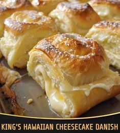 the king's hawaiian cheesecake danish rolls are ready to be eaten