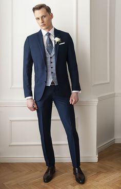 Blue Wedding Suit Groom, Navy Wedding Suit, Casual Wedding Suit, Blue Wedding Suit, Men Wardrobe, Groom Blue Suit, Best Wedding Suits