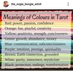 the meaning of colors in tarot