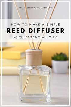 Follow this simple tutorial and make your own reed diffuser with essential oils. Nothing beats a homemade diffuser that's simple and cheap like this one which is nice! #reeddiffuser #diy #recipe… Diluting Essential Oils