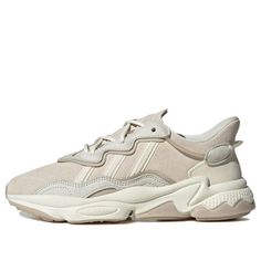 (WMNS) Adidas Originals Ozweego 'Off White Wonder Beige' IG7824 Ozweego Adidas, Adidas Originals Ozweego, Adidas Ozweego, Marathon Running Shoes, Shoes Brown, Marathon Running, Low Top Sneakers, Running Shoes Sneakers, Adidas Samba