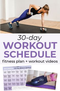 the 30 - day workout schedule for women is here