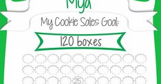 an image of my cookie sales goal for 10 boxes