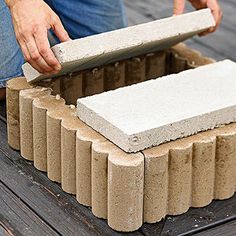 Budget-savvy concrete edgers turn into customized stylish planters in a matter of minutes. Paver Edging, Mailbox Landscaping, Patio Kitchen, Backyard Diy, Garden Decor Items, Lawn Edging, Raised Planter