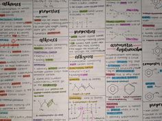 a poster with some writing on it that has different types of chemicals and their names